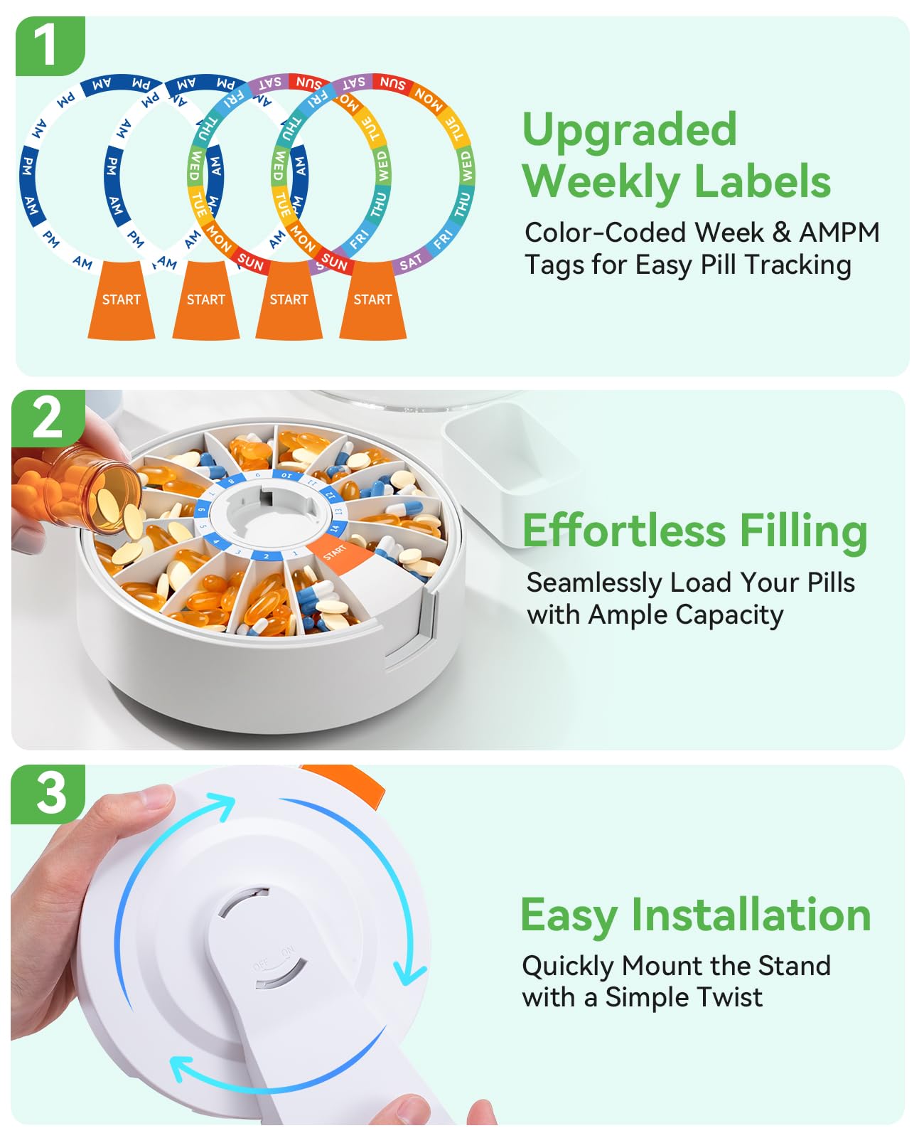 Daviky Accesorios incluidos para personalizar y facilitar la gestión de dosis.