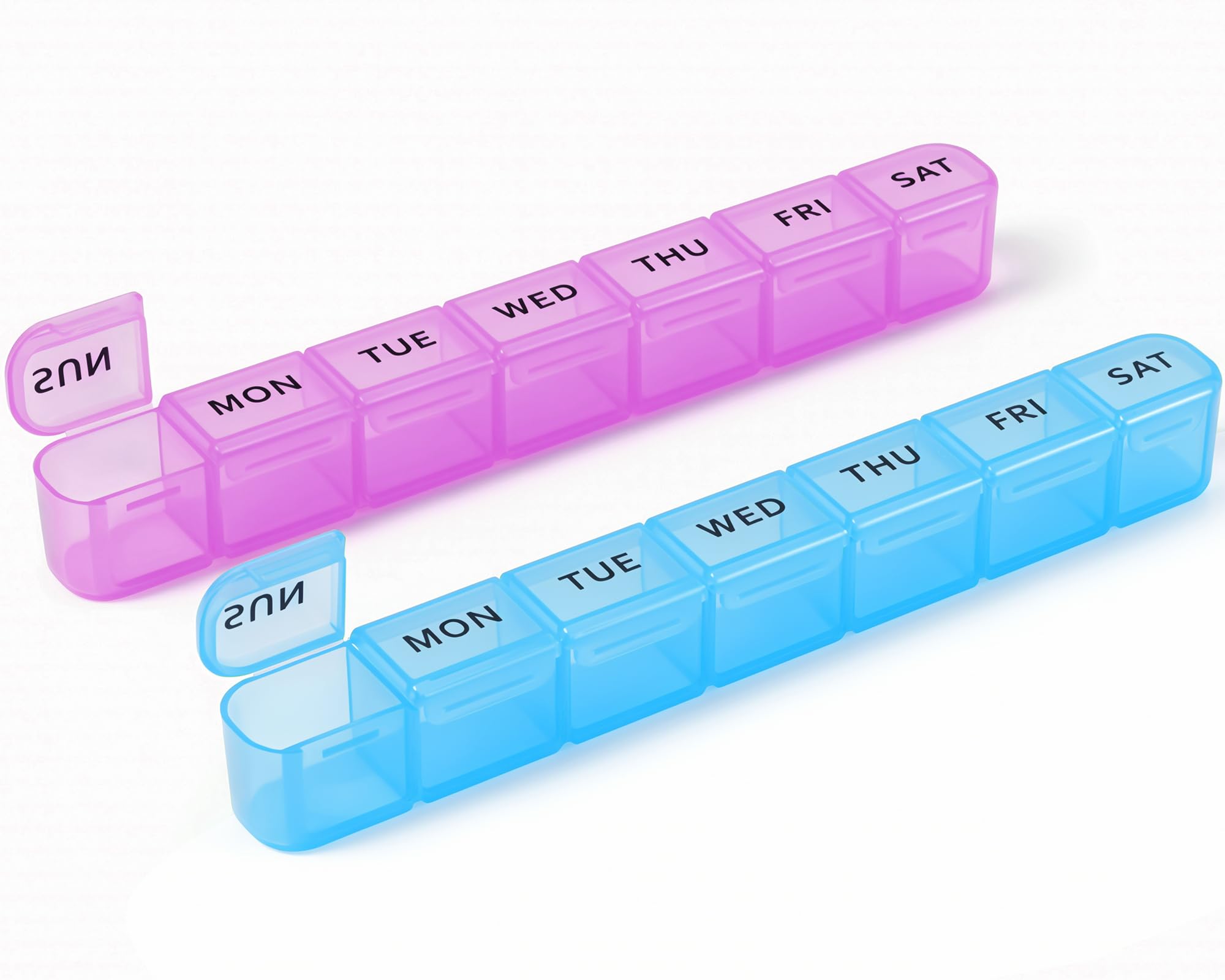 Davilky organizador semanal de pastillas, diseño compacto para viaje.