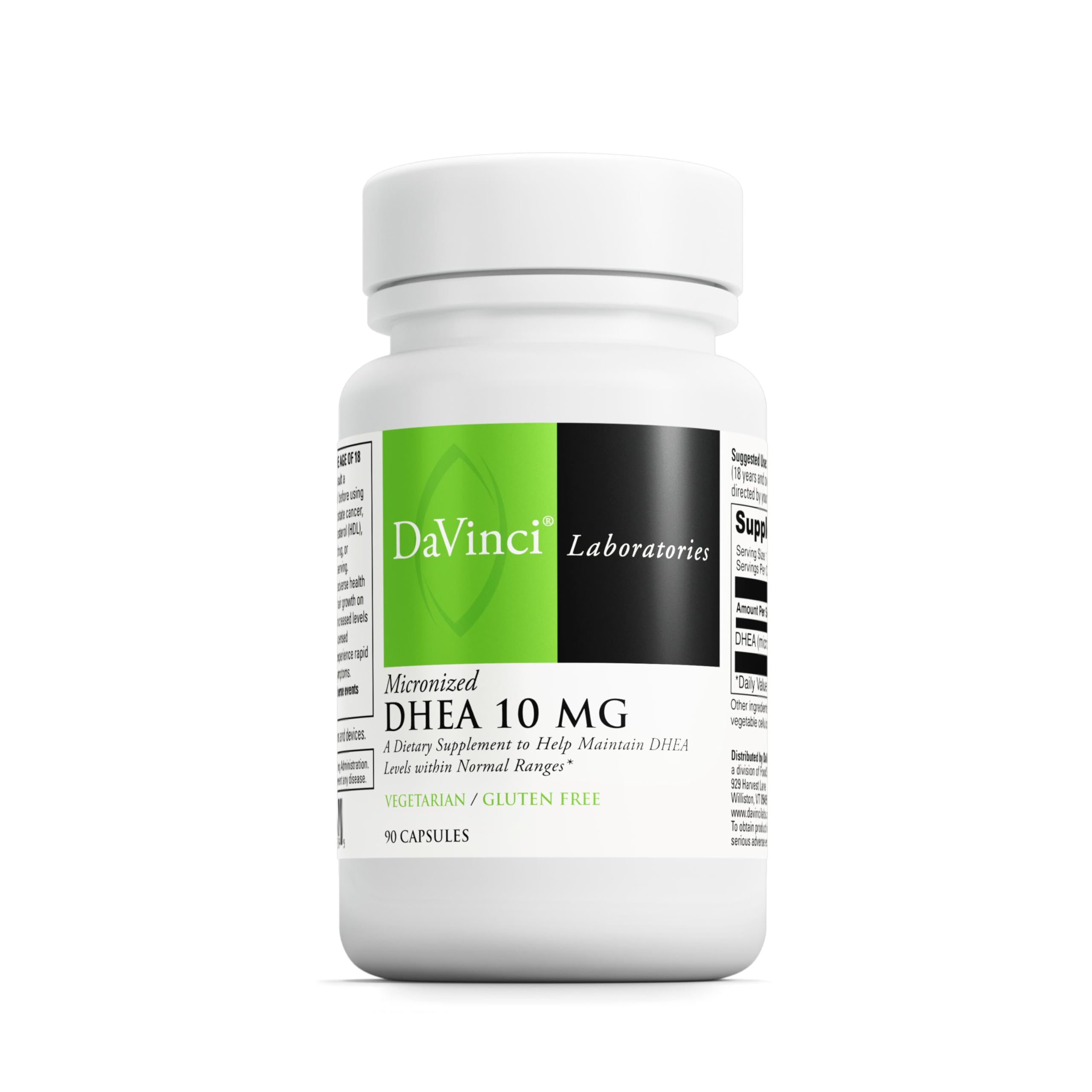 DAVINCI DHEA 10 mg cápsulas: apoyo diario a la salud hormonal.