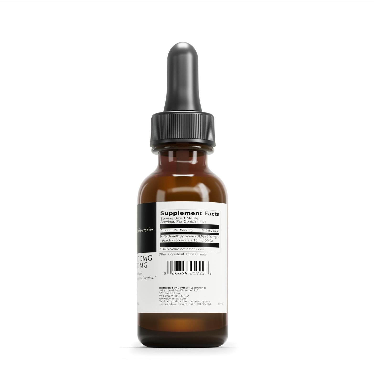DAVINCI Gluconato DMG líquido – botella de 60 porciones para uso diario