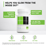 Davinci Glutathione Bright, cápsulas detalle destacando fórmula de absorción potencial.