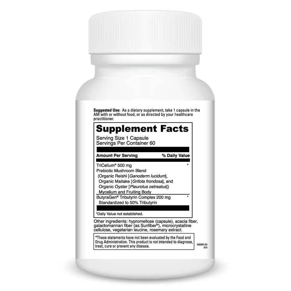 DAVINCI Hongo reishi, maitake y ostra en cápsula para equilibrio del microbioma.