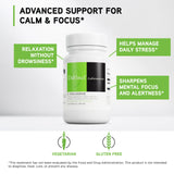 Etiqueta Davinci L-Theanine muestra Suntheanine para enfoque sostenido.