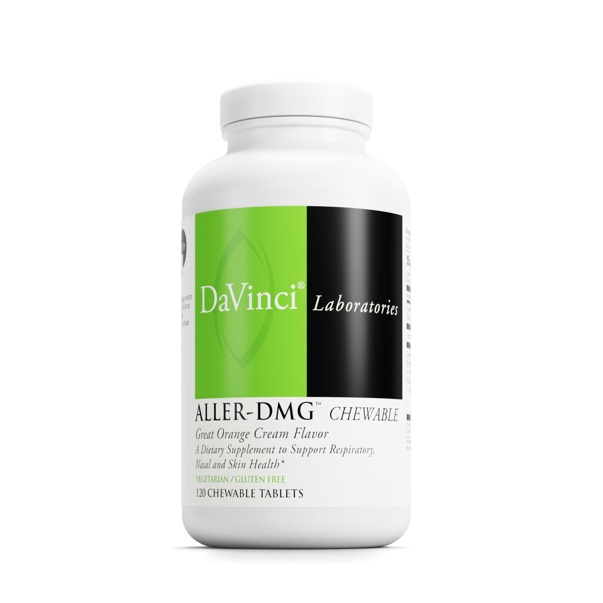 Davinci Labs Aller-DMG tabletas masticables sabor naranja crema para apoyo inmunitario