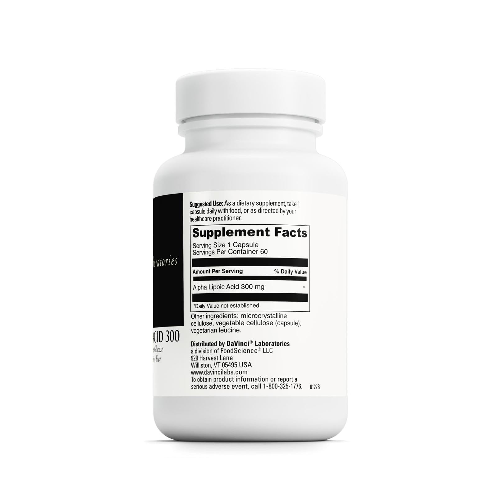 Interior de la cápsula de Alpha Lipoic Acid 300, soporte metabólico potencial.