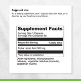 Empaque lateral DAVINCI Alpha Lipoic Acid 300, información clara y transparencia.