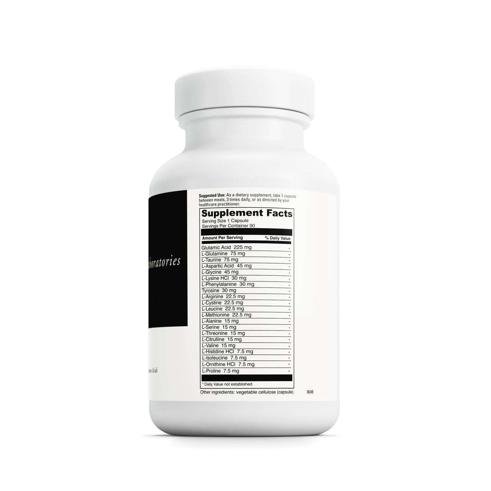 Davinci Labs Amino 21, etiqueta detallada con ingredientes y formato libre.