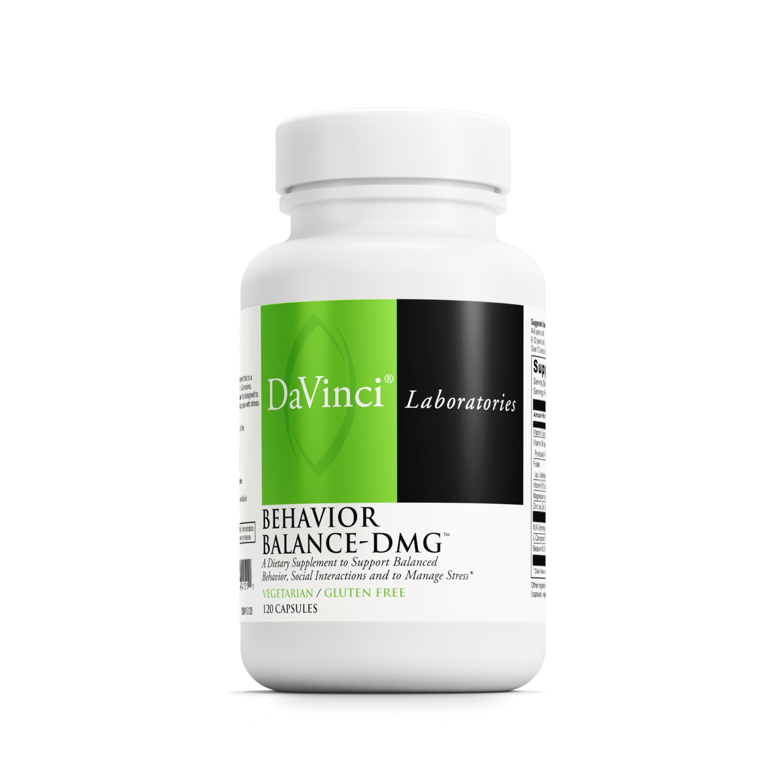 DAVINCI Labs Behavior Balance-DMG: botella vertiendo para apoyar la claridad y manejo del estrés.