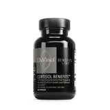 DaVinci Labs Cortisol Benefits: bote frontal sugiere equilibrio hormonal y calidad de fórmula