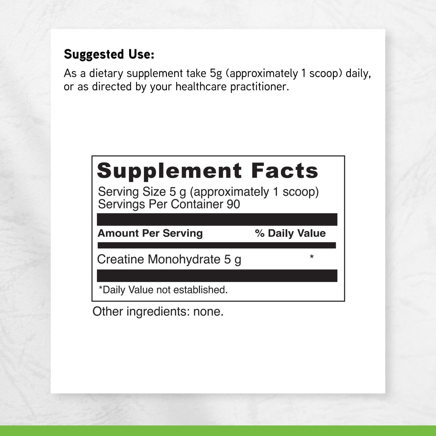 Creatine Powder de DAVINCI LABS, ingrediente puro para batidos diarios y enfoque