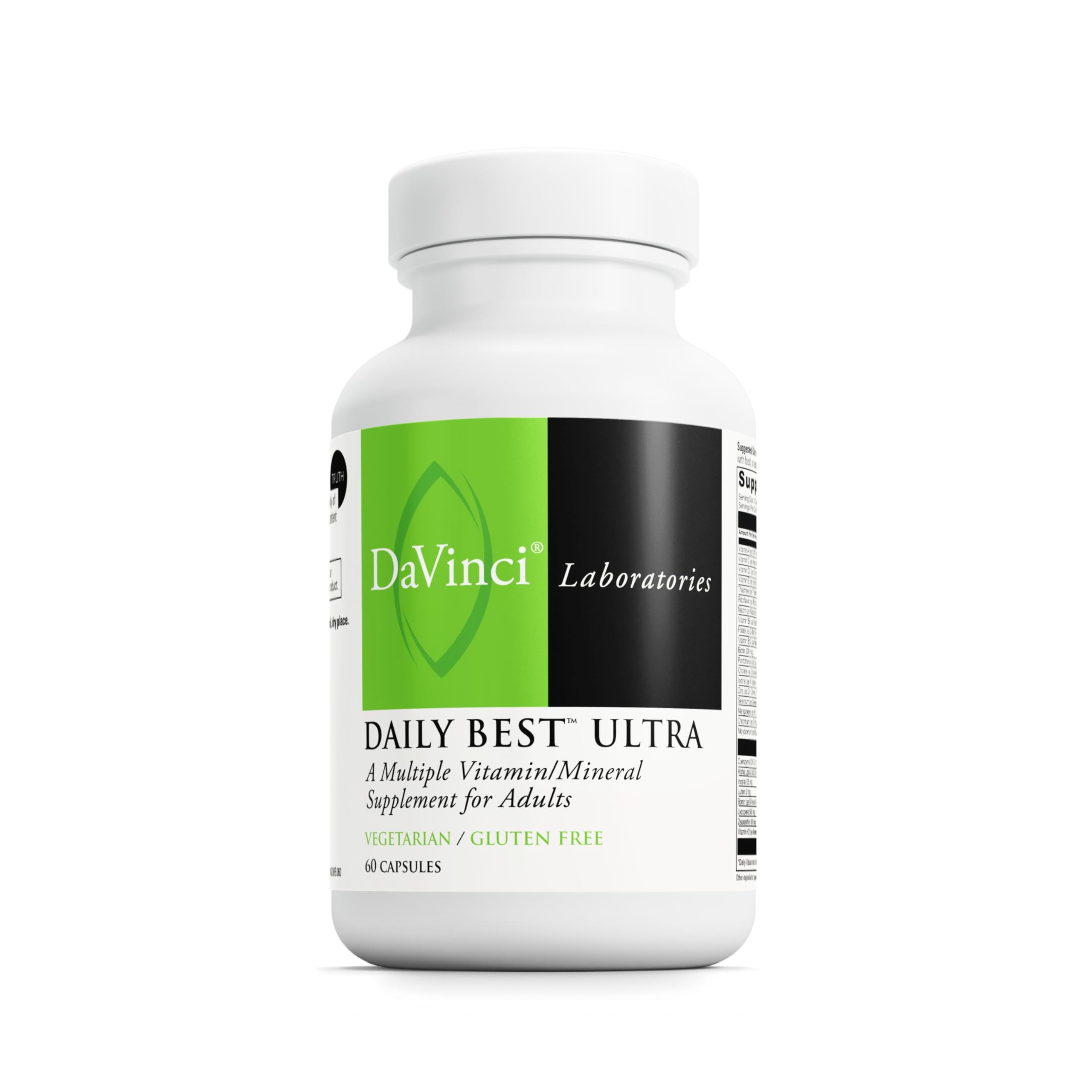 DAVINCI Labs Daily Best Ultra, botella de cápsulas para bienestar diario.
