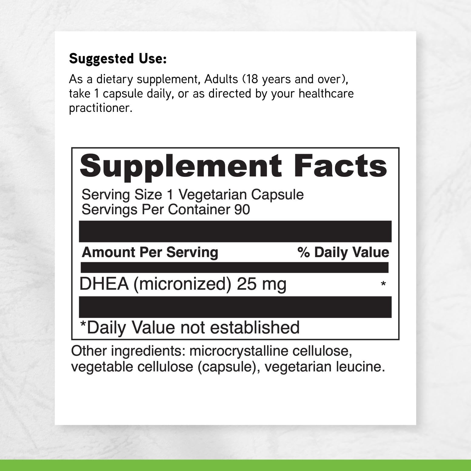 DAVINCI DHEA 25 mg: dosis diaria para apoyo diario