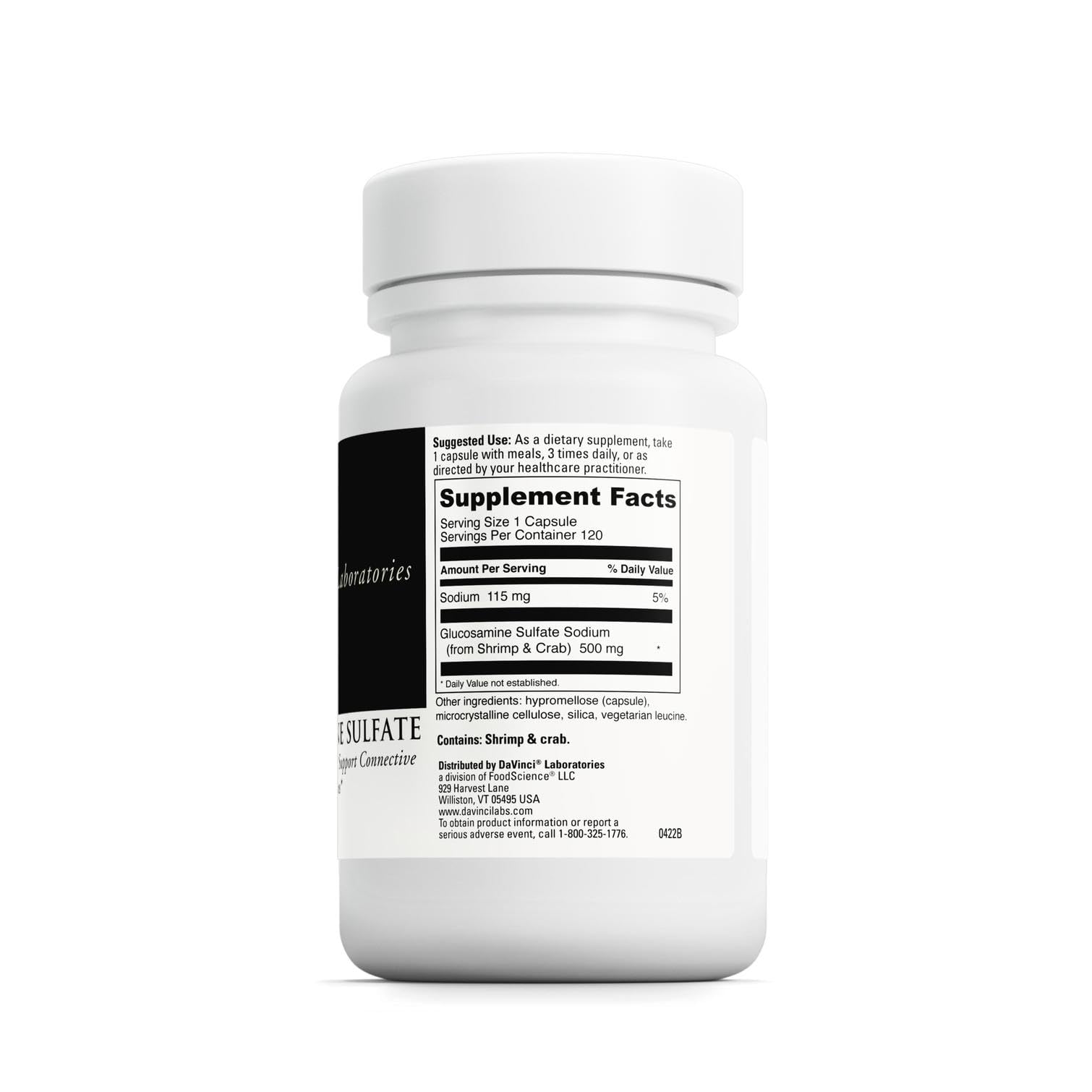 DAVINCI Glucosamina Sulfato, cápsulas: favorece la salud de tejidos conectivos y articulaciones para uso diario.