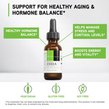 DAVINCI Labs Liposomal DHEA cuenta-gotas, dosificación precisa para conveniencia diaria.