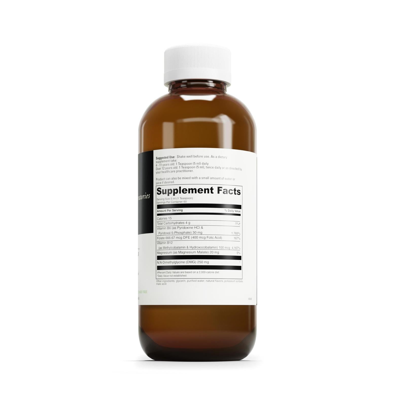 DAVINCI Labs sabor a cereza negra facilita la toma diaria del DMG líquido.