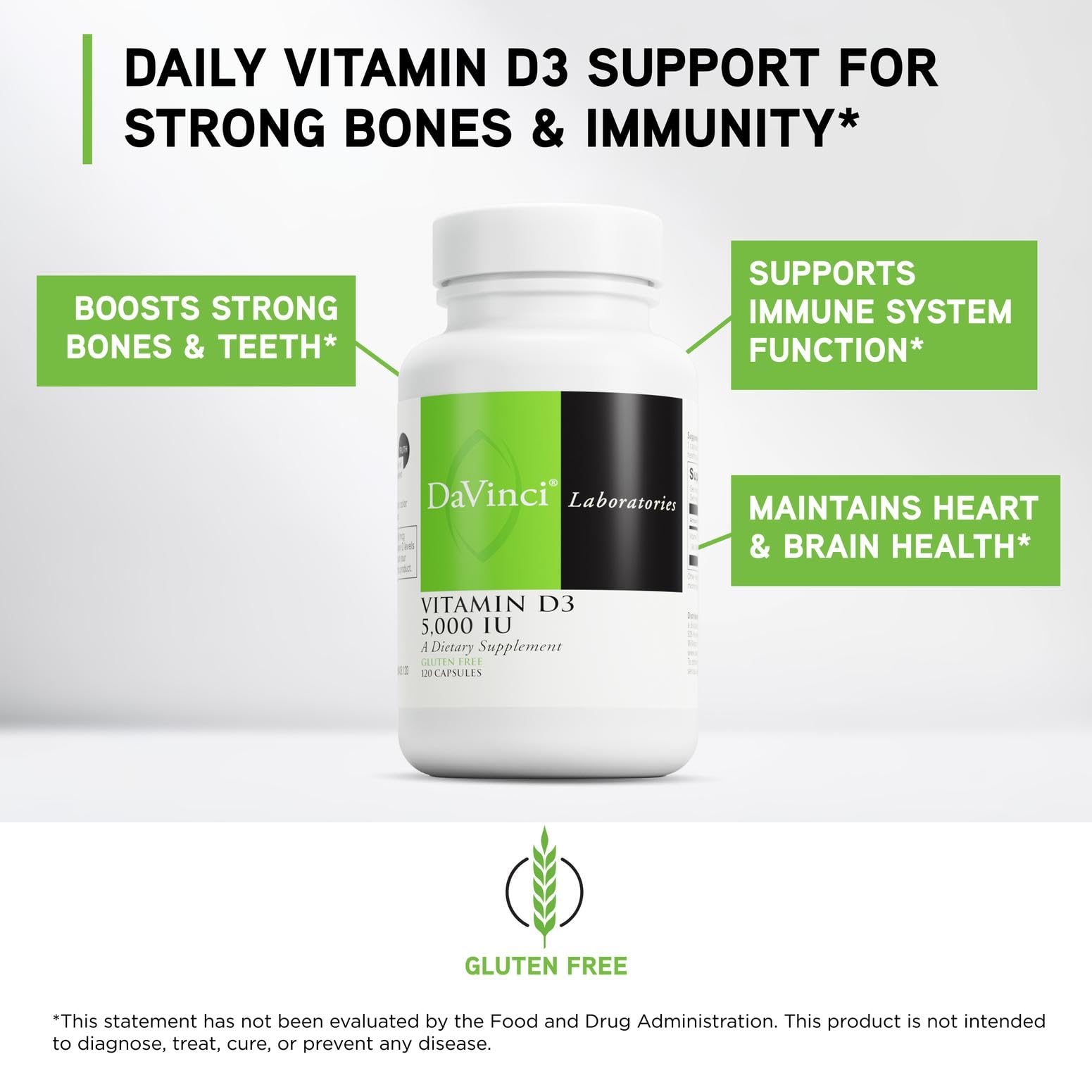 DAVINCI Labs Vitamina D3 5000 UI: vertido de cápsulas en vaso para rutina diaria