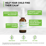 Davinci Little Calm etiqueta frontal con ingredientes naturales y beneficios visibles.
