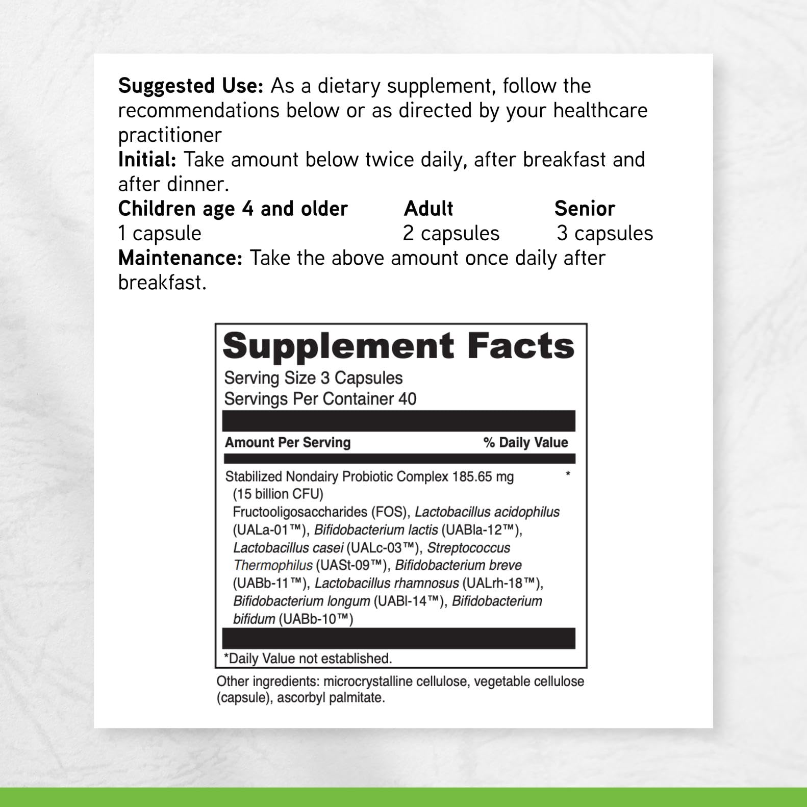 DAVINCI Mega Probiótico ND ingredientes sin lácteos para intolerancias