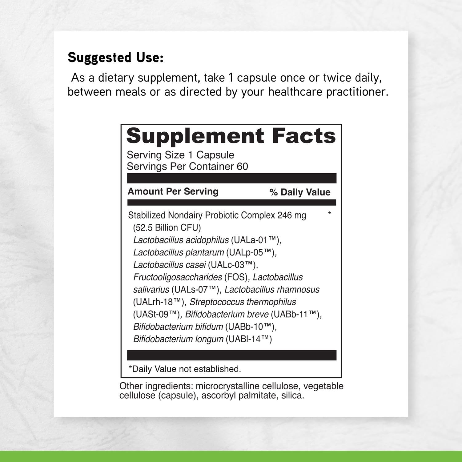 Davinci Mega Probiotic ND50, formulación vegetariana apta para dietas