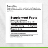 Davinci Melatonina-3: ingredientes limpios y apto para vegetarianos.