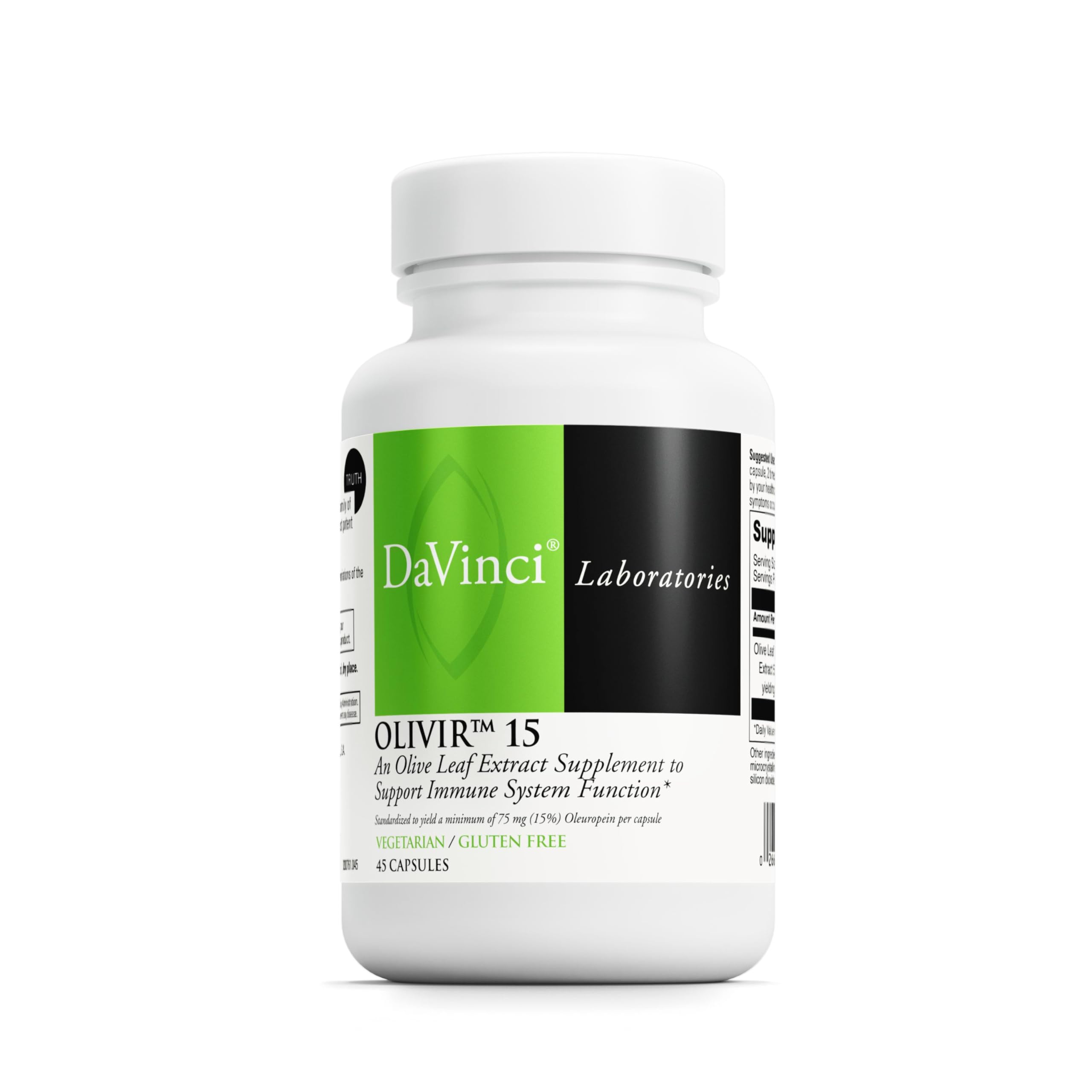 DaVinci Olivir 15 cápsulas listas para uso diario que apoyan el sistema inmune