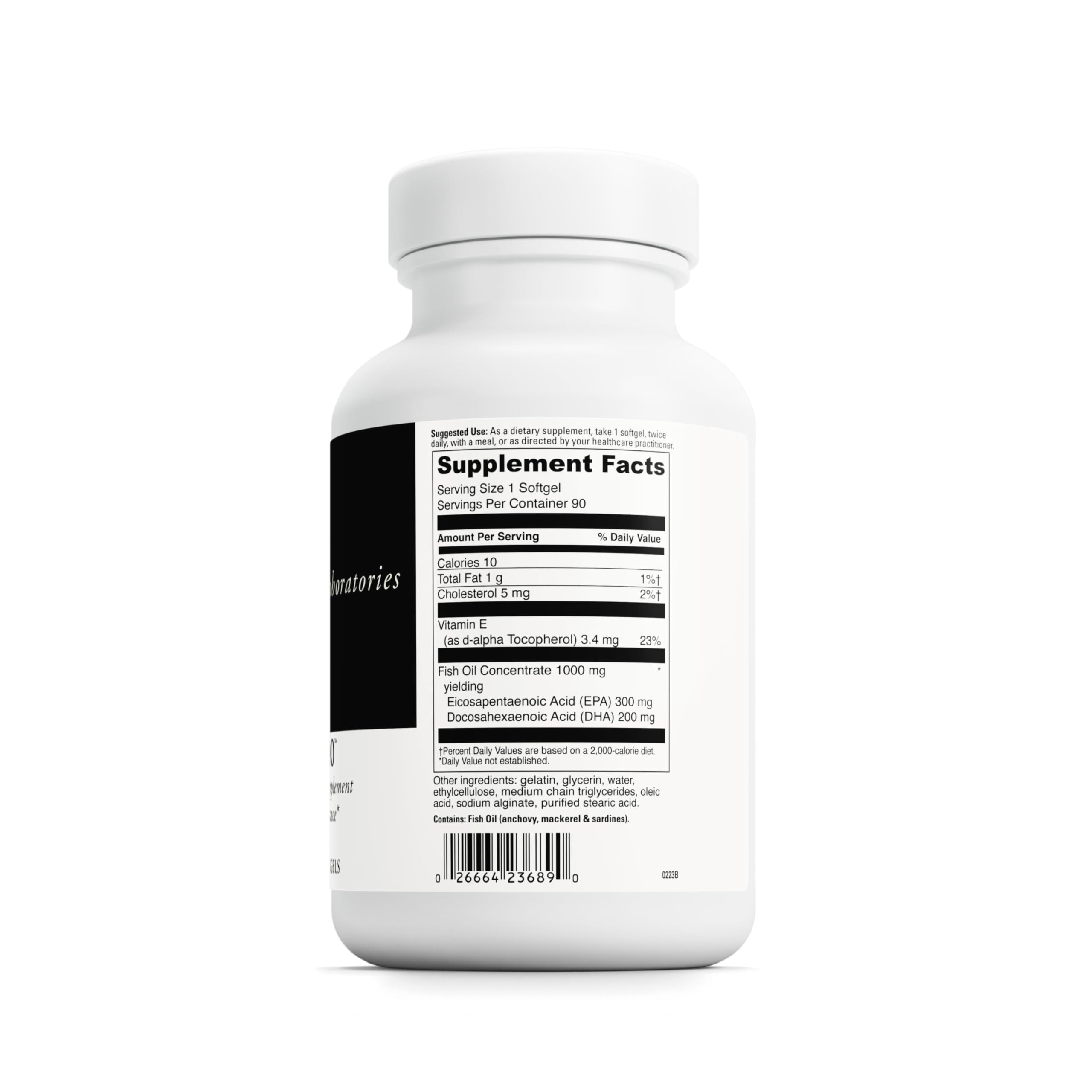 DAVINCI Omega-3 1000, etiqueta clara y libre de gluten para tranquilidad diaria