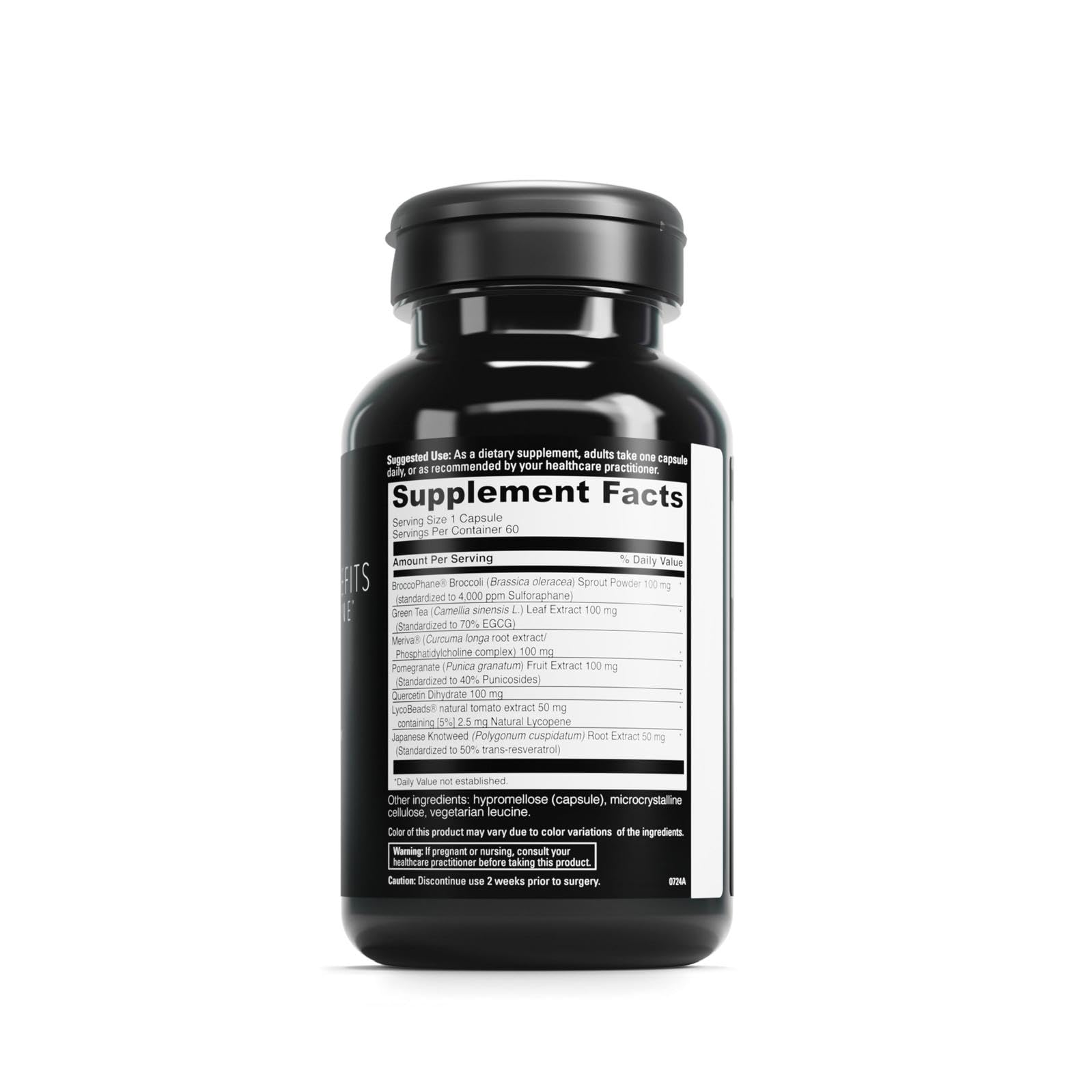 Davinci Phyto Benefits, mezcla de curcumina Meriva y té verde para apoyo inmune.