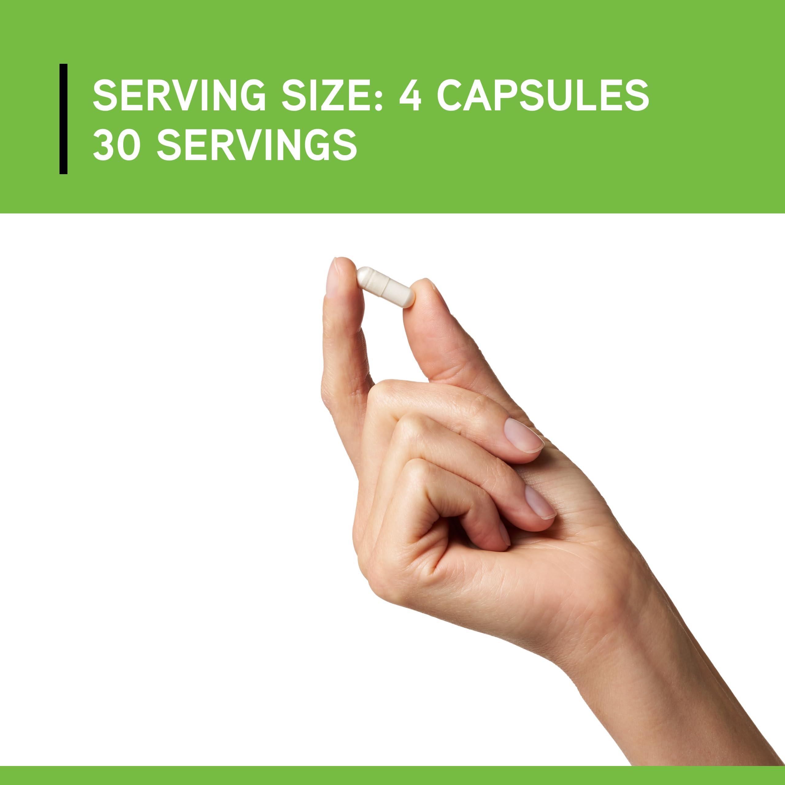 Primer plano de magnesio glicinato en Tri-Mag 300 para absorción.