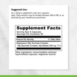 Ficha nutricional de Tri-Mag 300 con 300 mg por porción.