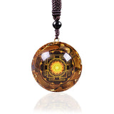 Day Day Up – colgante de orgonite con ojo de tigre y Sri Yantra, equilibrio energético