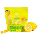 Day One Electrogummies envase de 60 gomitas para hidratación rápida.