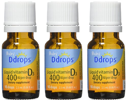 Ddrops Baby 400 UI: paquete de tres unidades para familias.