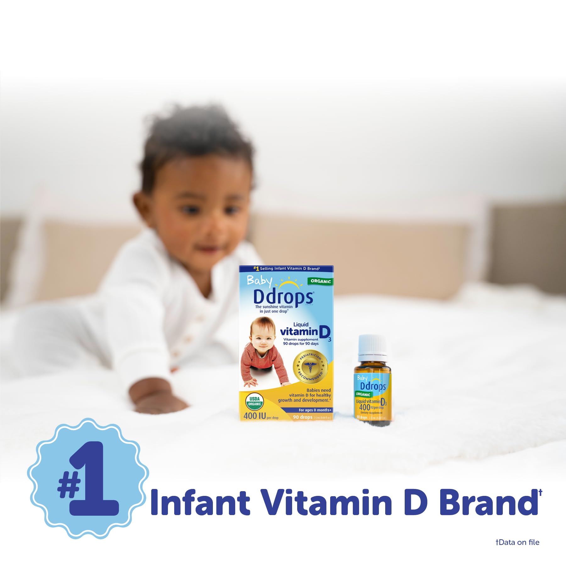 Uso cotidiano de las gotas de vitamina D3 para bebés