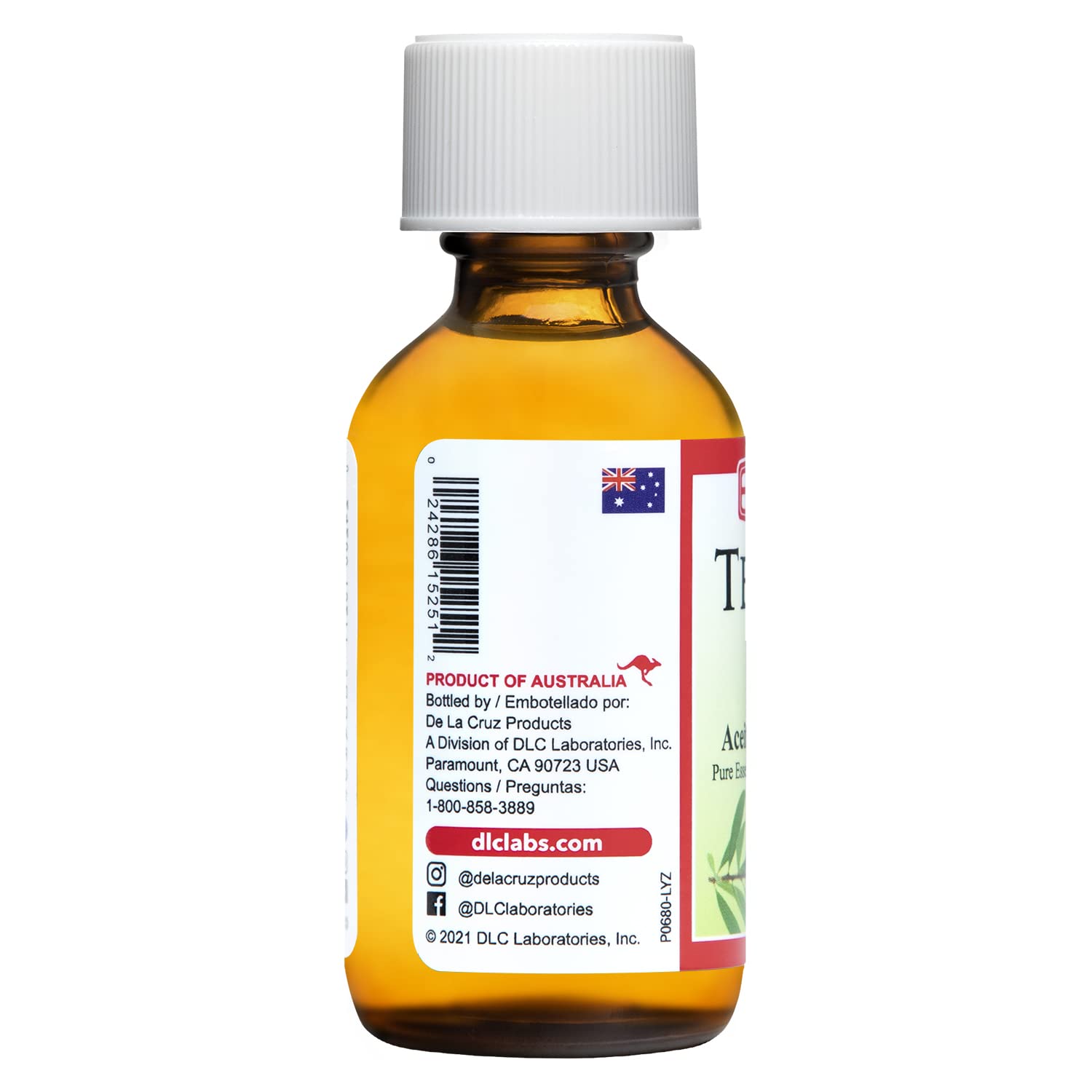 Envase en EE. UU. de De La Cruz, para aromaterapia segura.