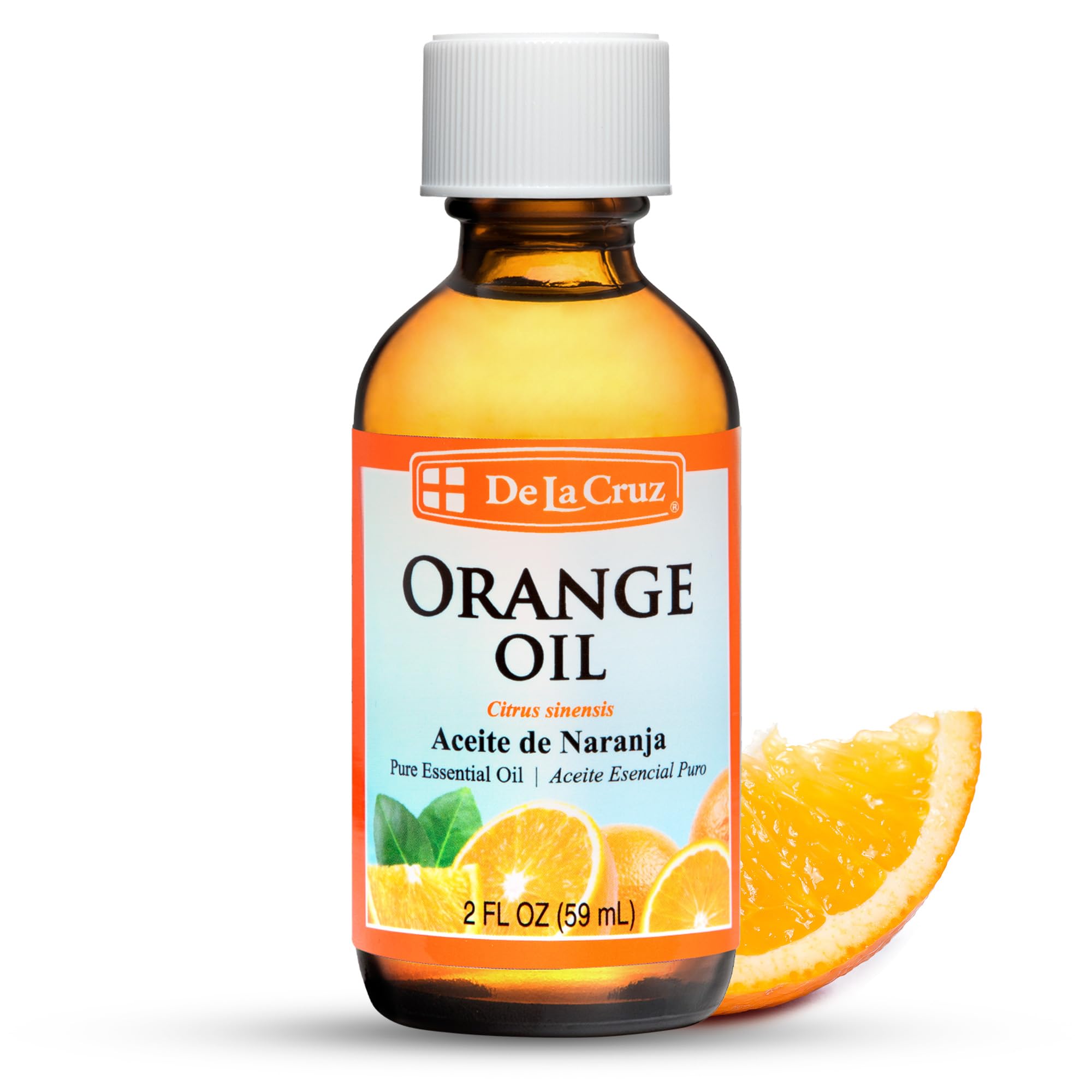 De La Cruz aceite de naranja puro en frasco 2 oz para difusor