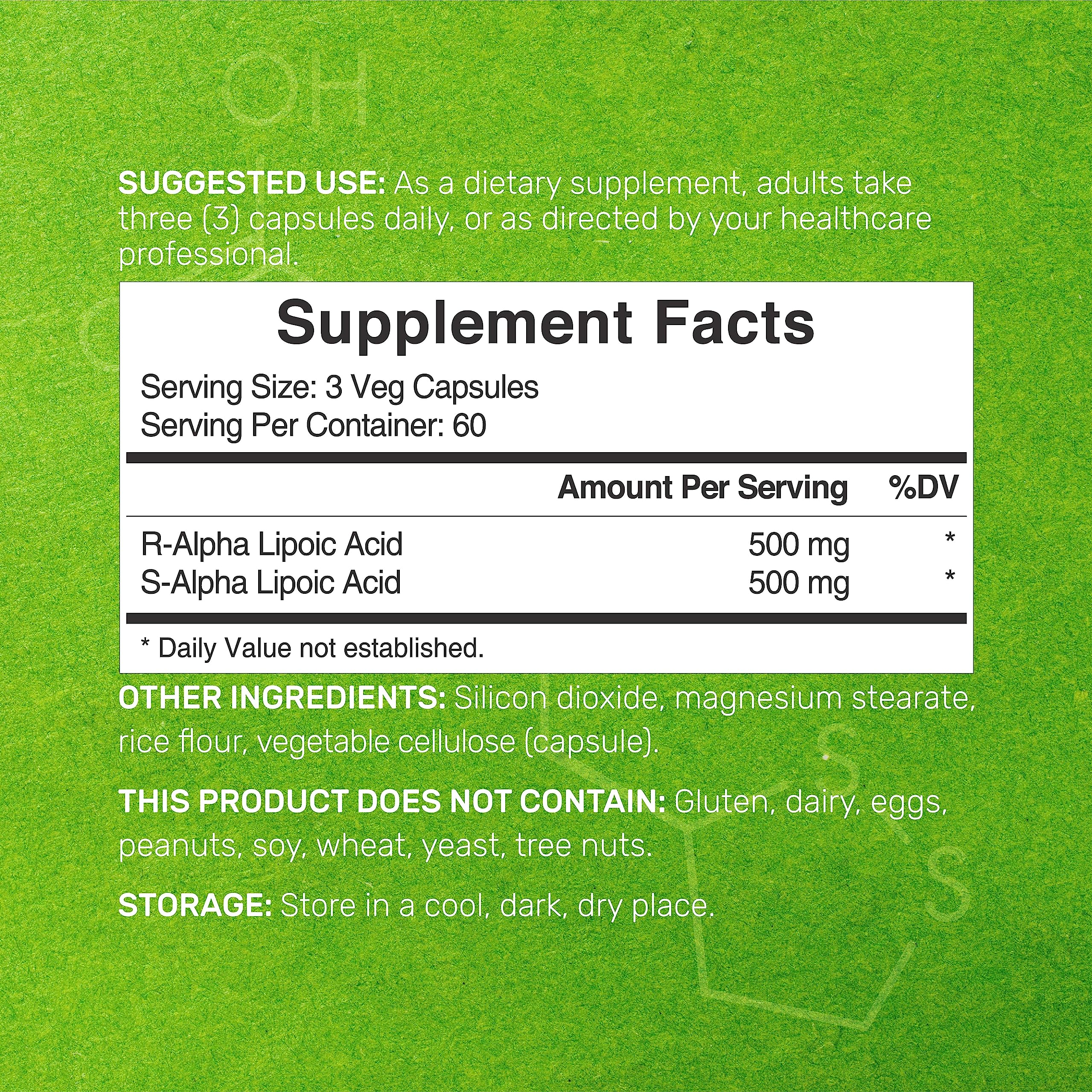 DEAL SUPPLEMENT Alpha Lipoico: cápsulas vegetales listas para uso diario