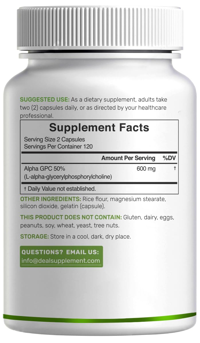 DEAL SUPPLEMENT Alpha GPC: ensayo de laboratorio de terceros
