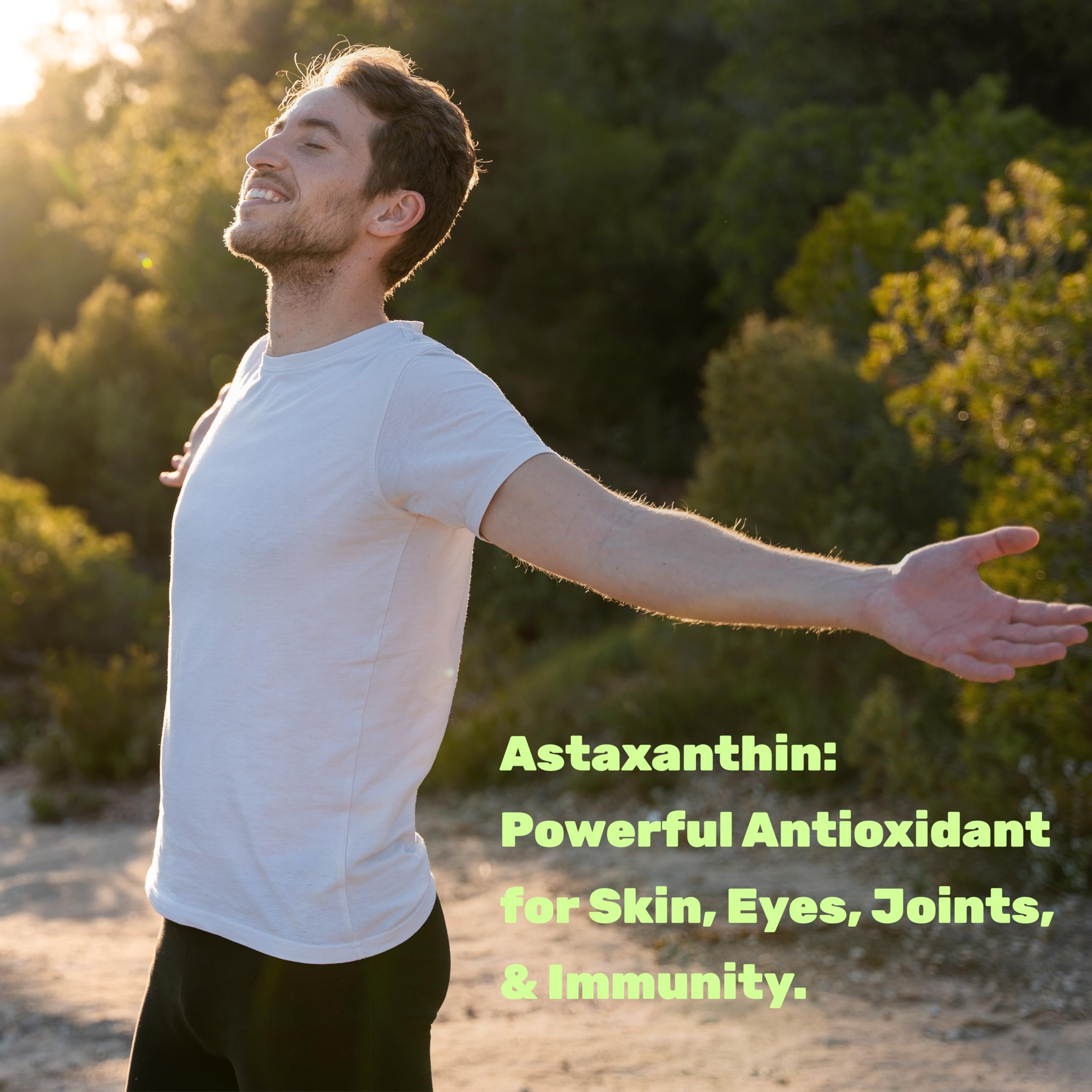 DEAL SUPPLEMENT Astaxantina: cápsulas en mano para dosis diarias