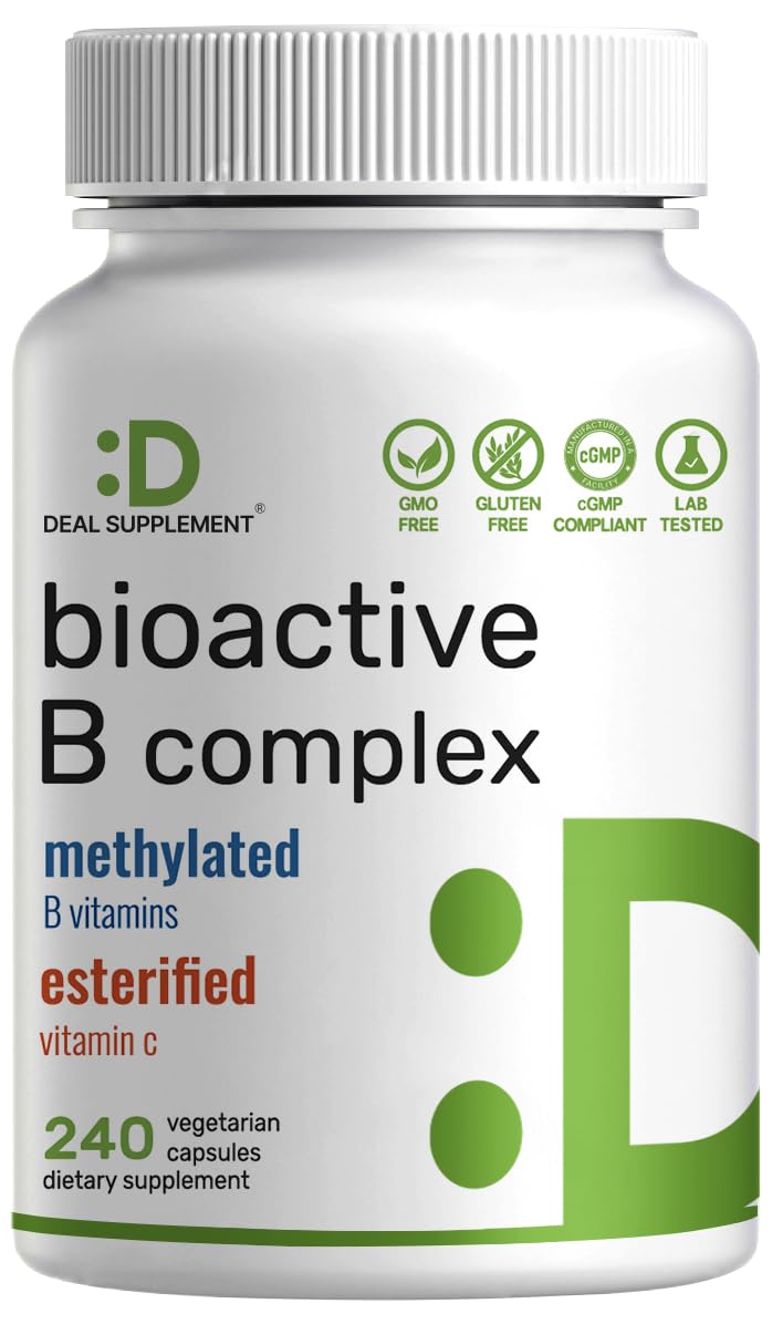 DEAL SUPPLEMENT Bioactivo Complejo B 11-en-1, cápsulas fáciles de absorber para energía diaria.