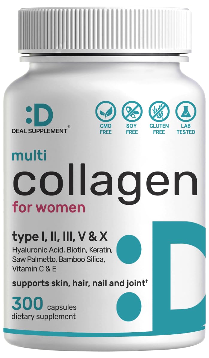 DEAL SUPPLEMENT: bote de cápsulas de colágeno para apoyo diario de piel y articulaciones.