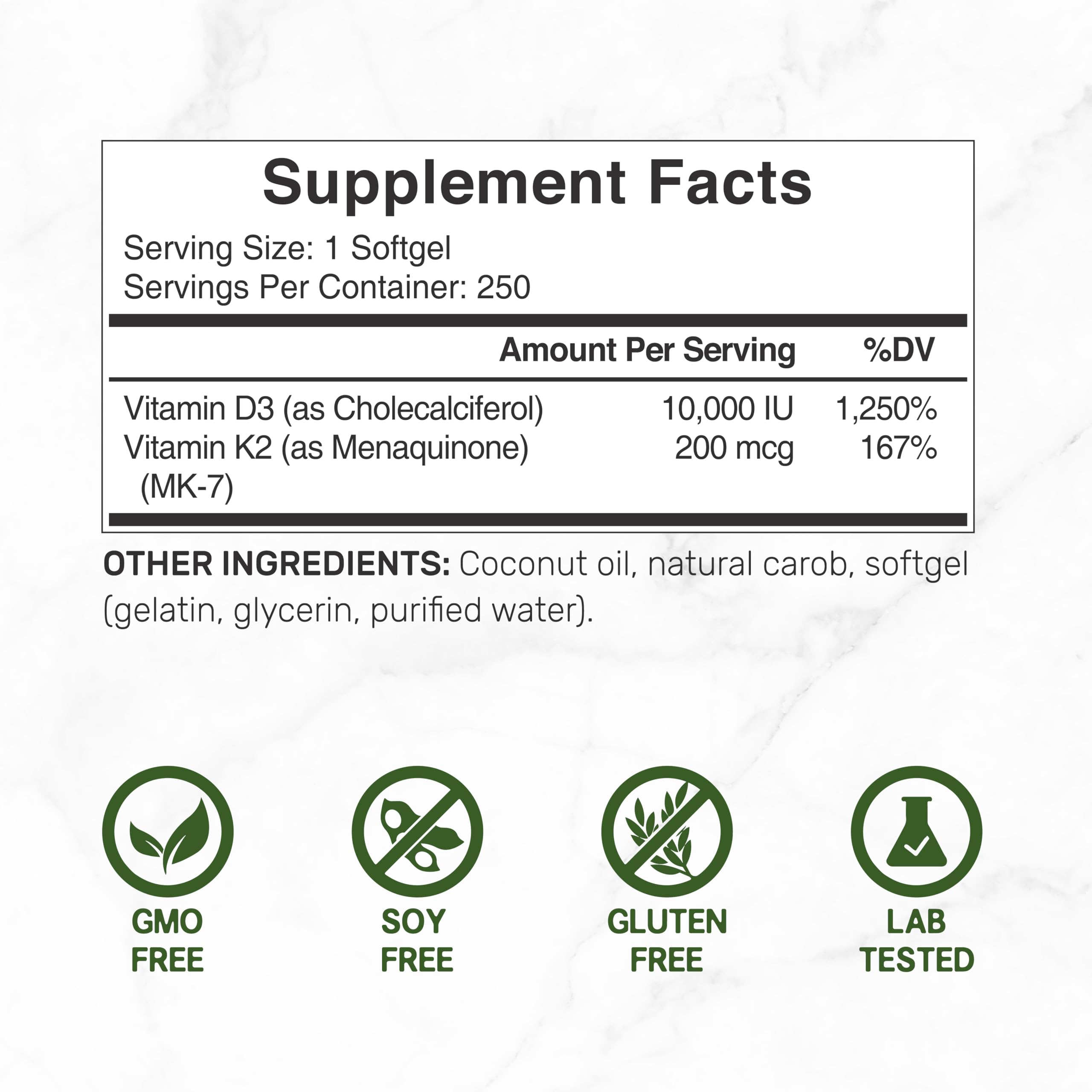 DEAL SUPPLEMENT Cápsulas D3+K2, formato suave y fácil de tragar