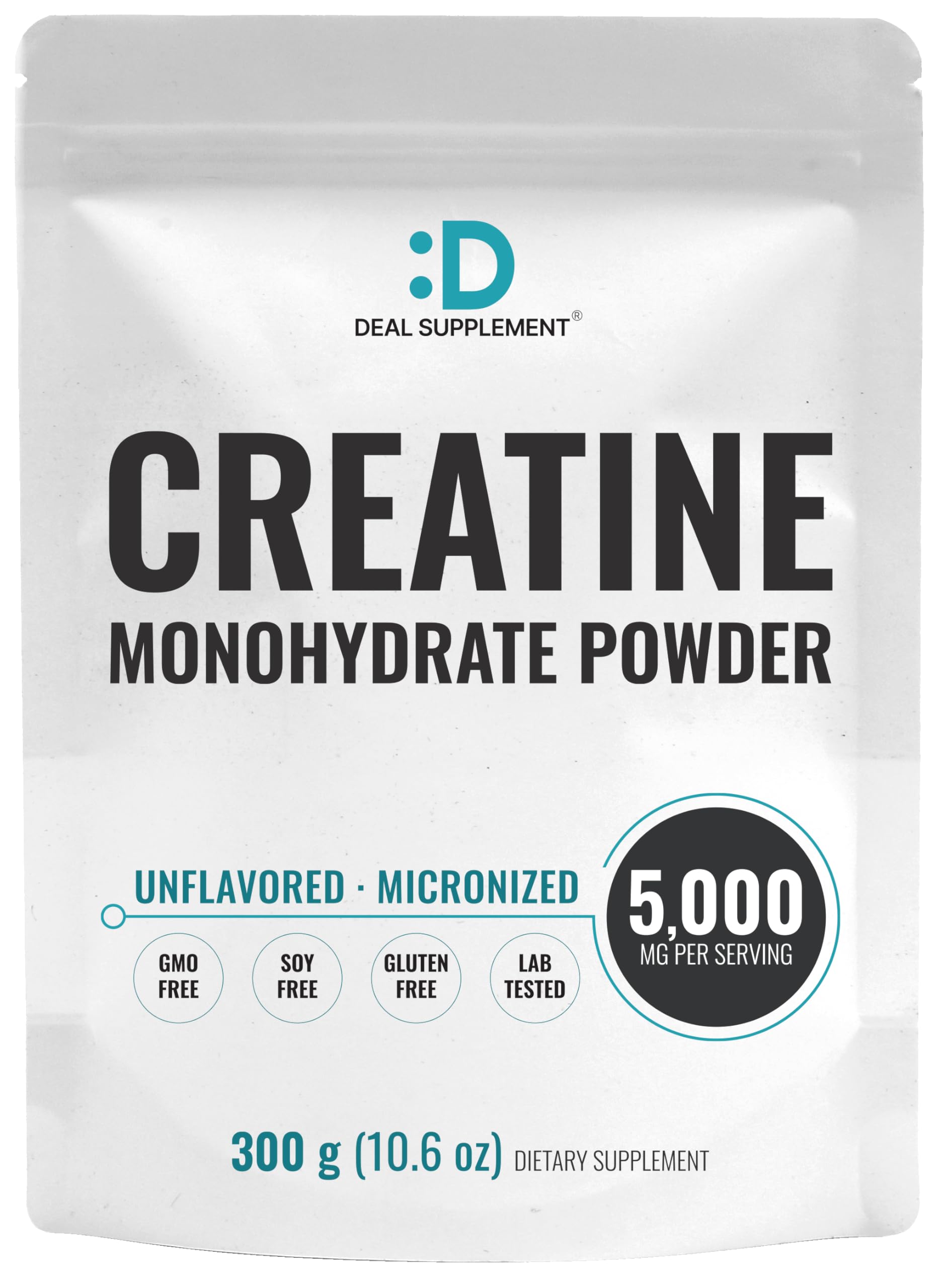 DEAL SUPPLEMENT Creatina monohidrato micronizada en bote para mezcla rápida.