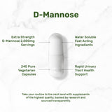 DEAL SUPPLEMENT D-Mannosa: dosis de 2000 mg por porción para consistencia diaria.