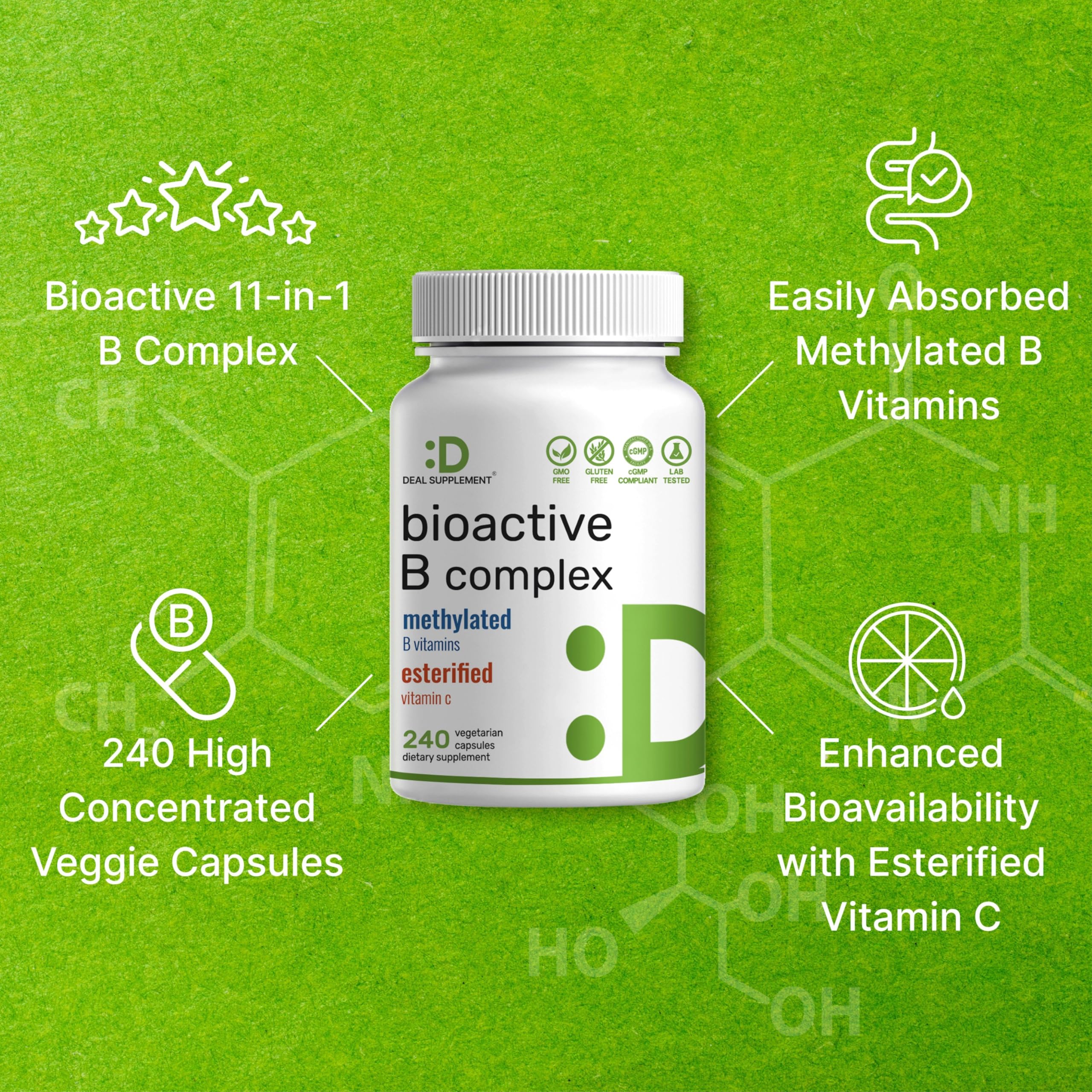 DEAL SUPPLEMENT Dosis diaria de 2 cápsulas para apoyo metabólico y energía.
