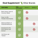 DEAL SUPPLEMENT bebida lista con limón real y agua de coco