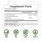 Deal Supplement: etiqueta de vitamina B1 y benfotiamina.