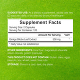 DEAL SUPPLEMENT Ginkgo Biloba, envase frasco para guardar las cápsulas.