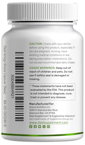DEAL SUPPLEMENT Ginkgo Biloba, producción en Norte de Asia, garantía de calidad.