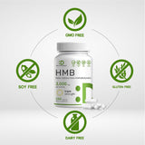DEAL SUPPLEMENT HMB etiqueta frontal, información clara sobre ingredientes y seguridad.