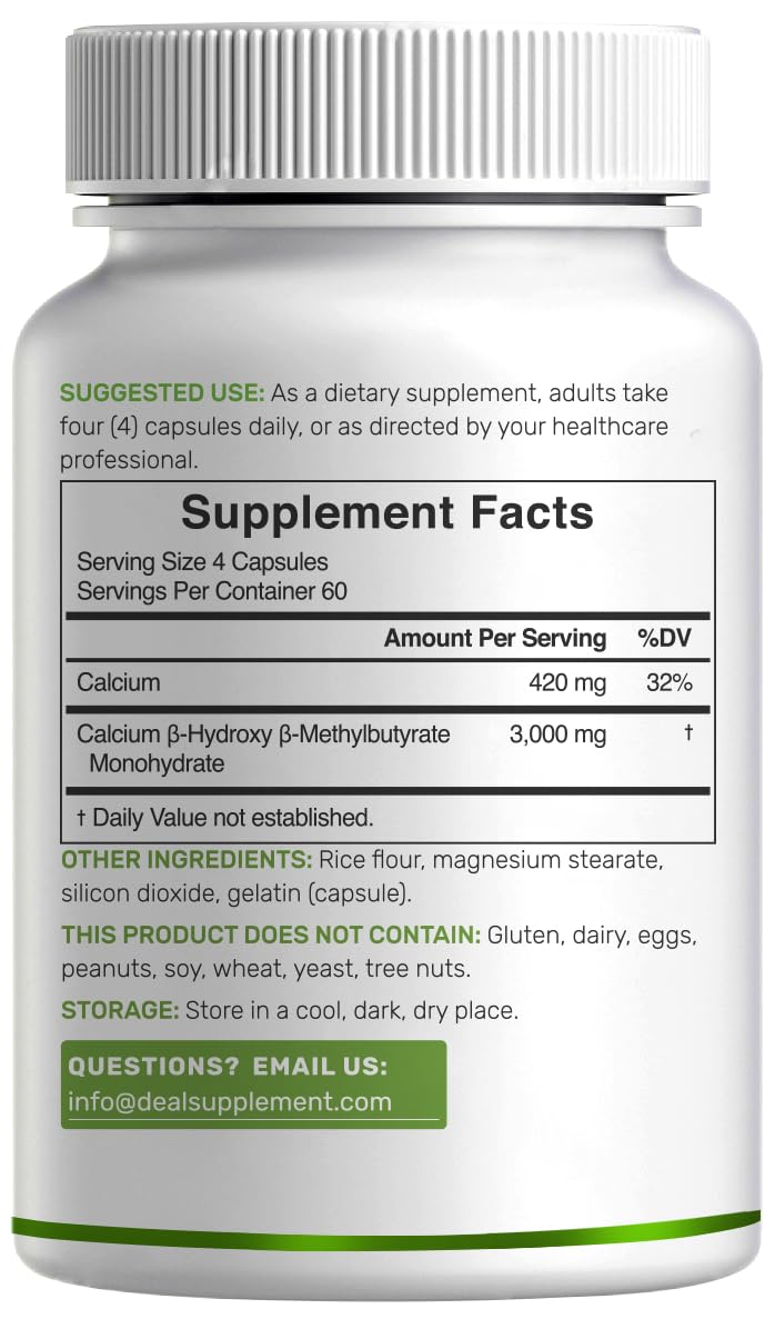 DEAL SUPPLEMENT HMB post-entrenamiento, apoyo a la recuperación muscular.